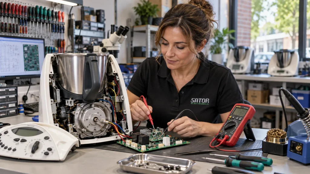 Técnica de Sator reparando una Thermomix TM31